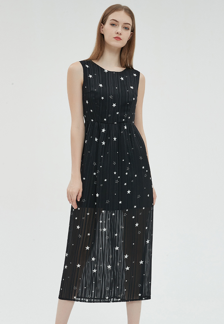 2023 Designer new summer Star Print Long Dress summer dress B23070513BK