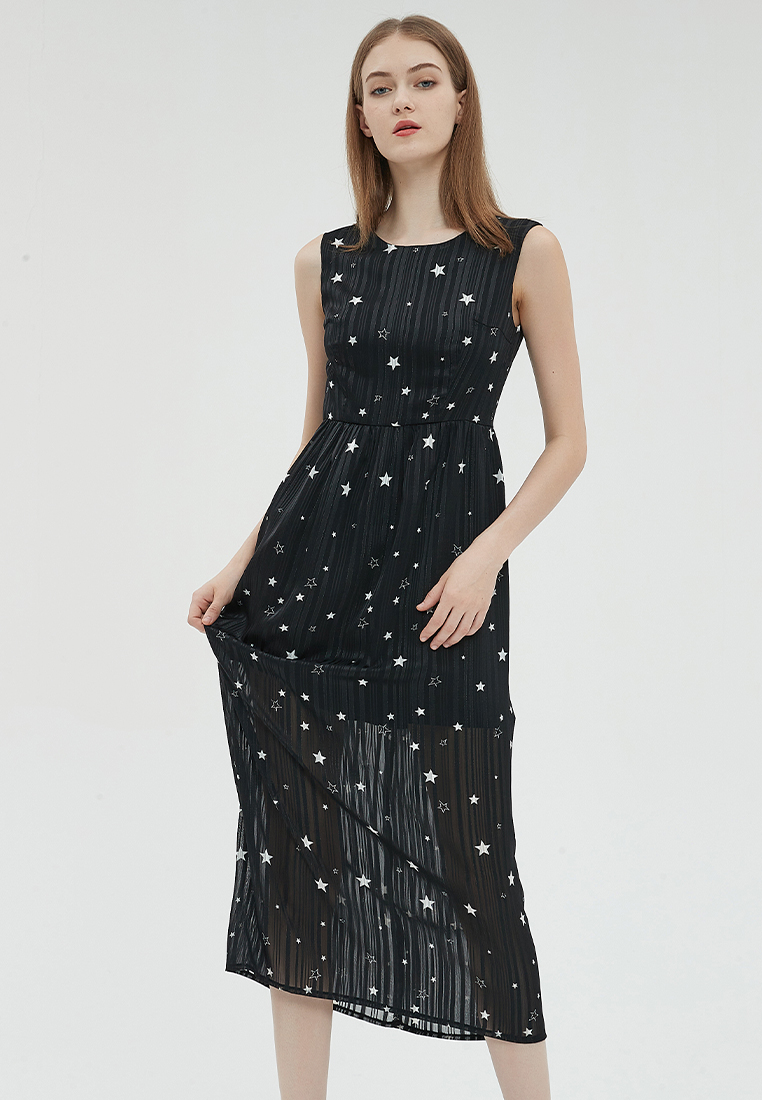 2023 Designer new summer Star Print Long Dress summer dress B23070513BK