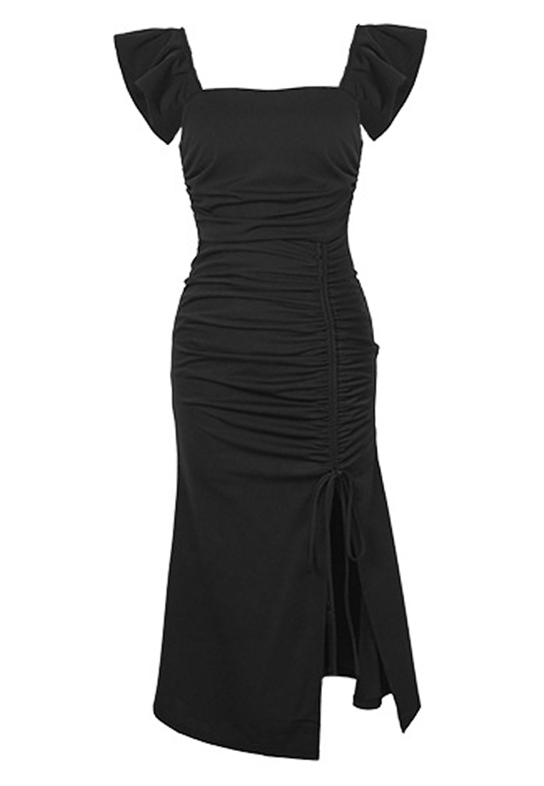 2023Over-the-knee maxi skirt summer new flew sleeve fishtail dress CA061513YE