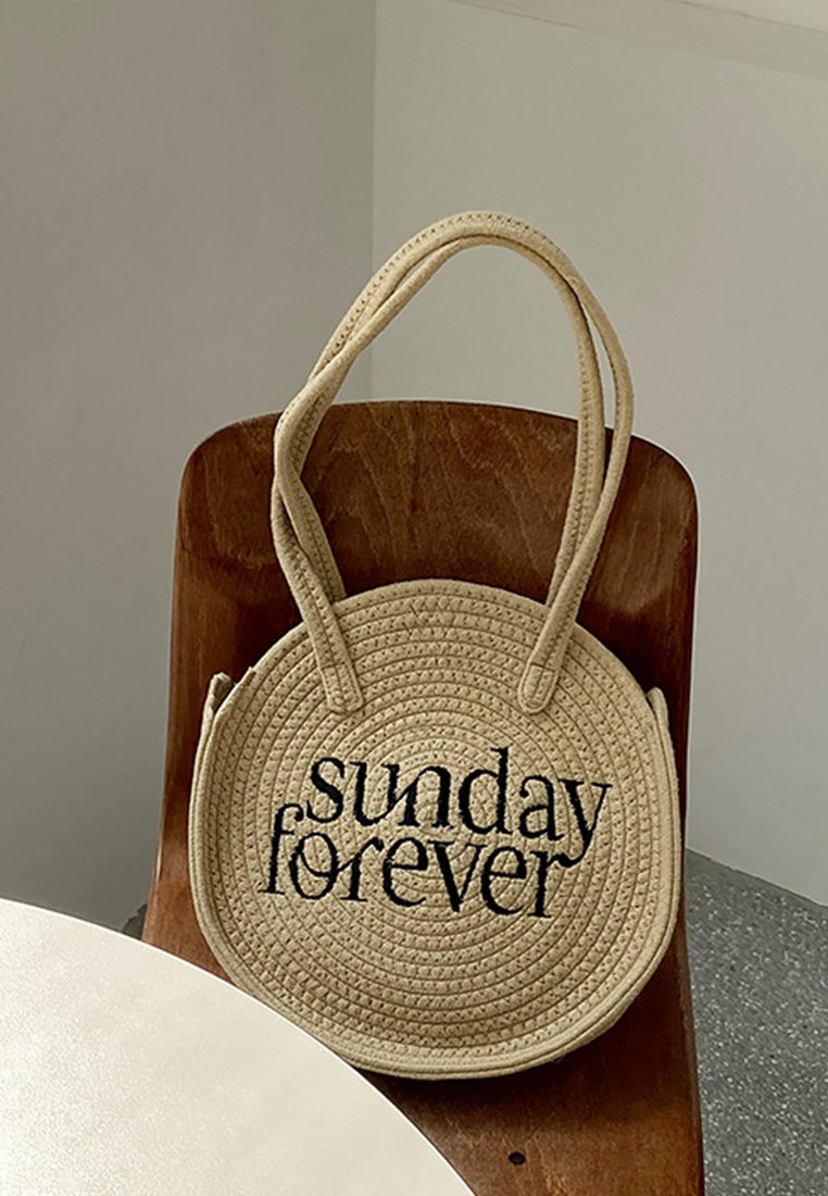 2023 New Handmade Cotton Rope Woven BagSingle Shoulder Bag CA080703