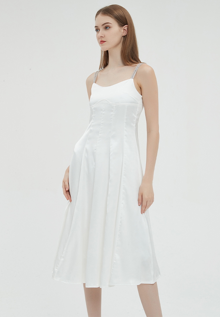 2023 Designer new summer Solid Color Suspenders Elegant and Graceful Dress B23070504