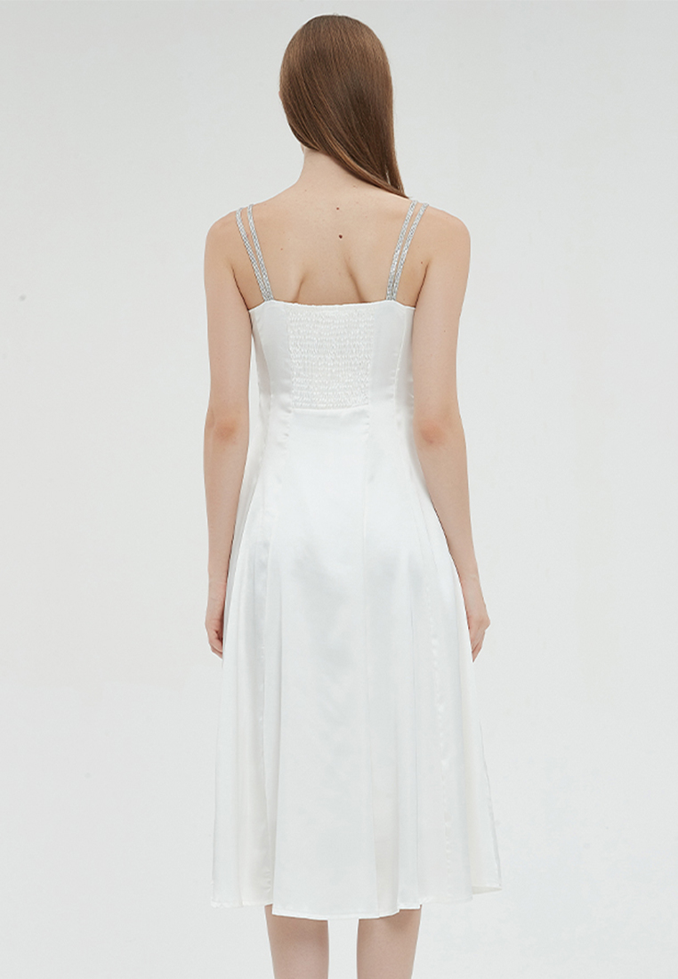 2023 Designer new summer Solid Color Suspenders Elegant and Graceful Dress B23070504