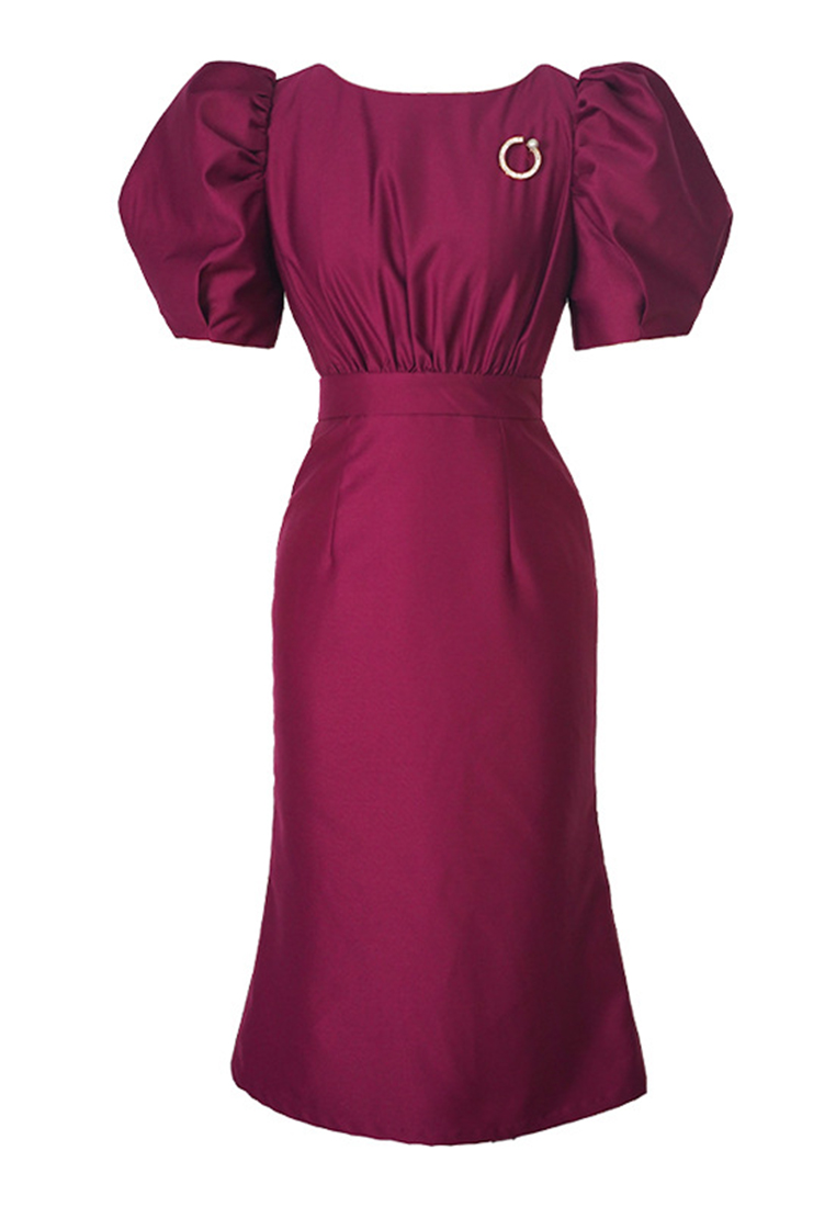 2023 New summer square neck puff sleeve dress 50159 CA061504