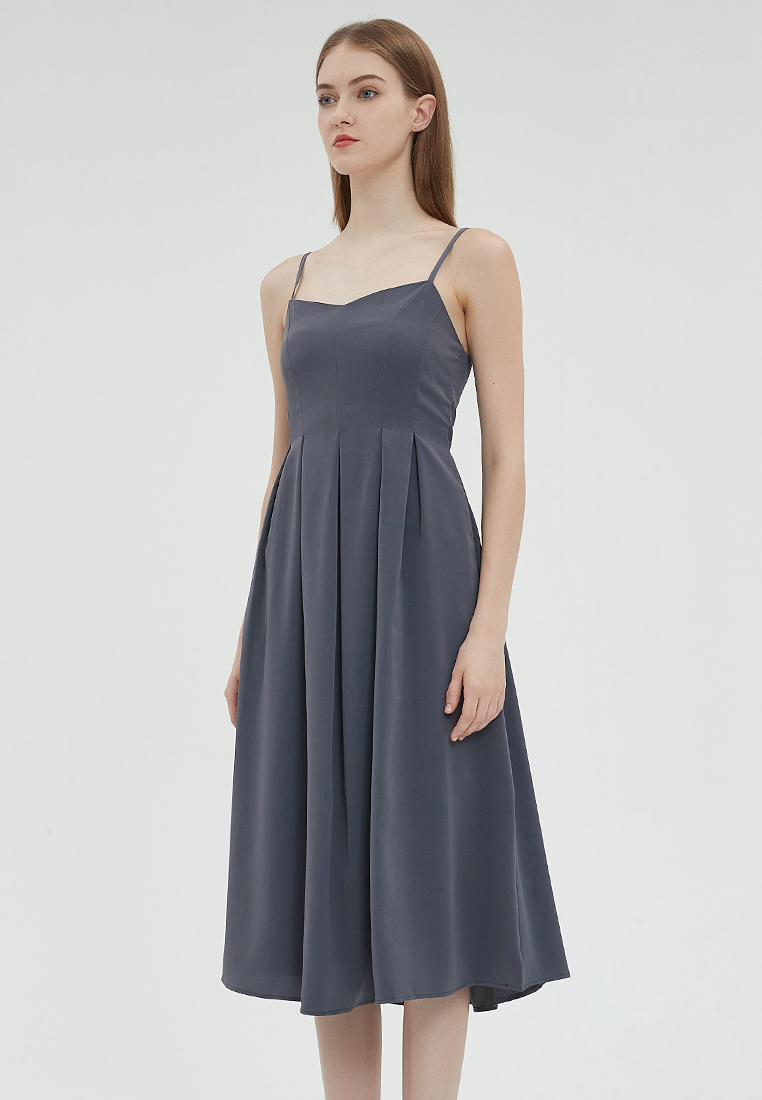 2023 Designer new summer Retro Solid Color Elegant Dress one summer dress B23070505GY