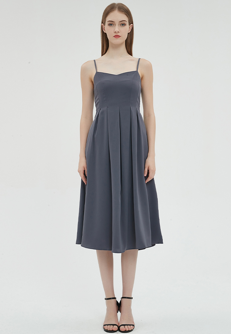 2023 Designer new summer Retro Solid Color Elegant Dress one summer dress B23070505GY