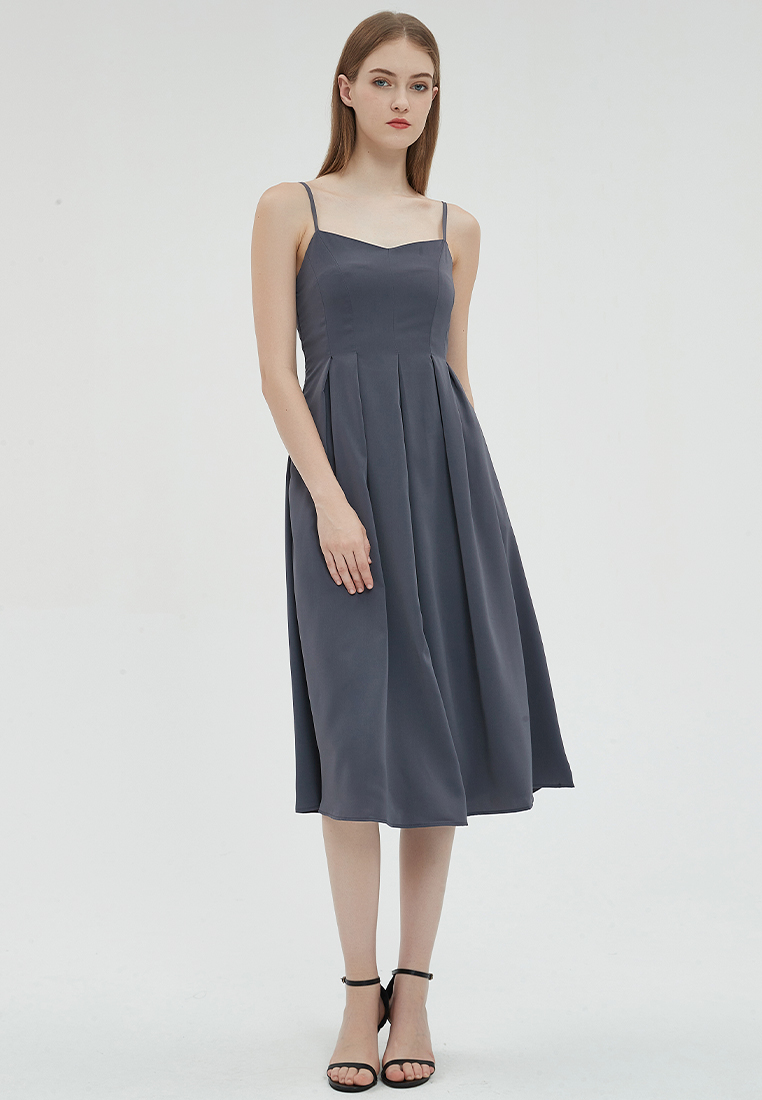 2023 Designer new summer Retro Solid Color Elegant Dress one summer dress B23070505GY