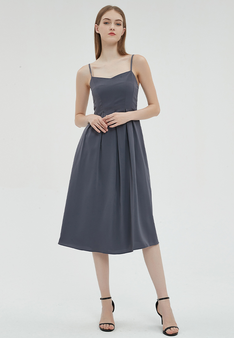 2023 Designer new summer Retro Solid Color Elegant Dress one summer dress B23070505GY