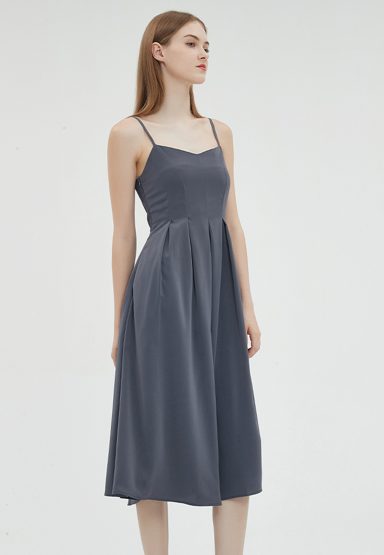 2023 Designer new summer Retro Solid Color Elegant Dress one summer dress B23070505GY