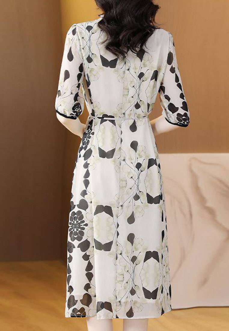 2023 New Summer Fashion Silk Printed Dress CA072407