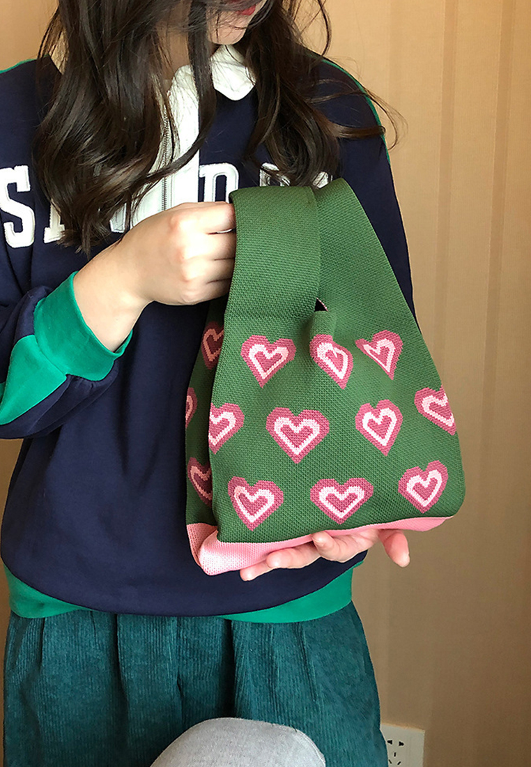 2023 New Chain Handcrafted Bag Heart Tote Bag CA080707GN