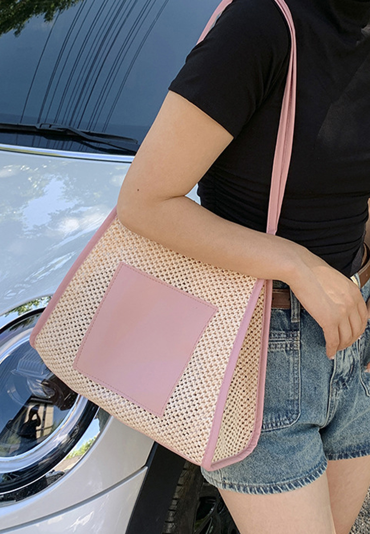 2023 New Summer Woven Bag Shoulder Bag Tote Bag CA080709BE