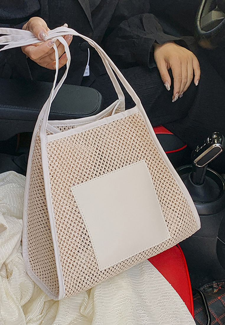 2023 New Summer Woven Bag Shoulder Bag Tote Bag CA080709BE