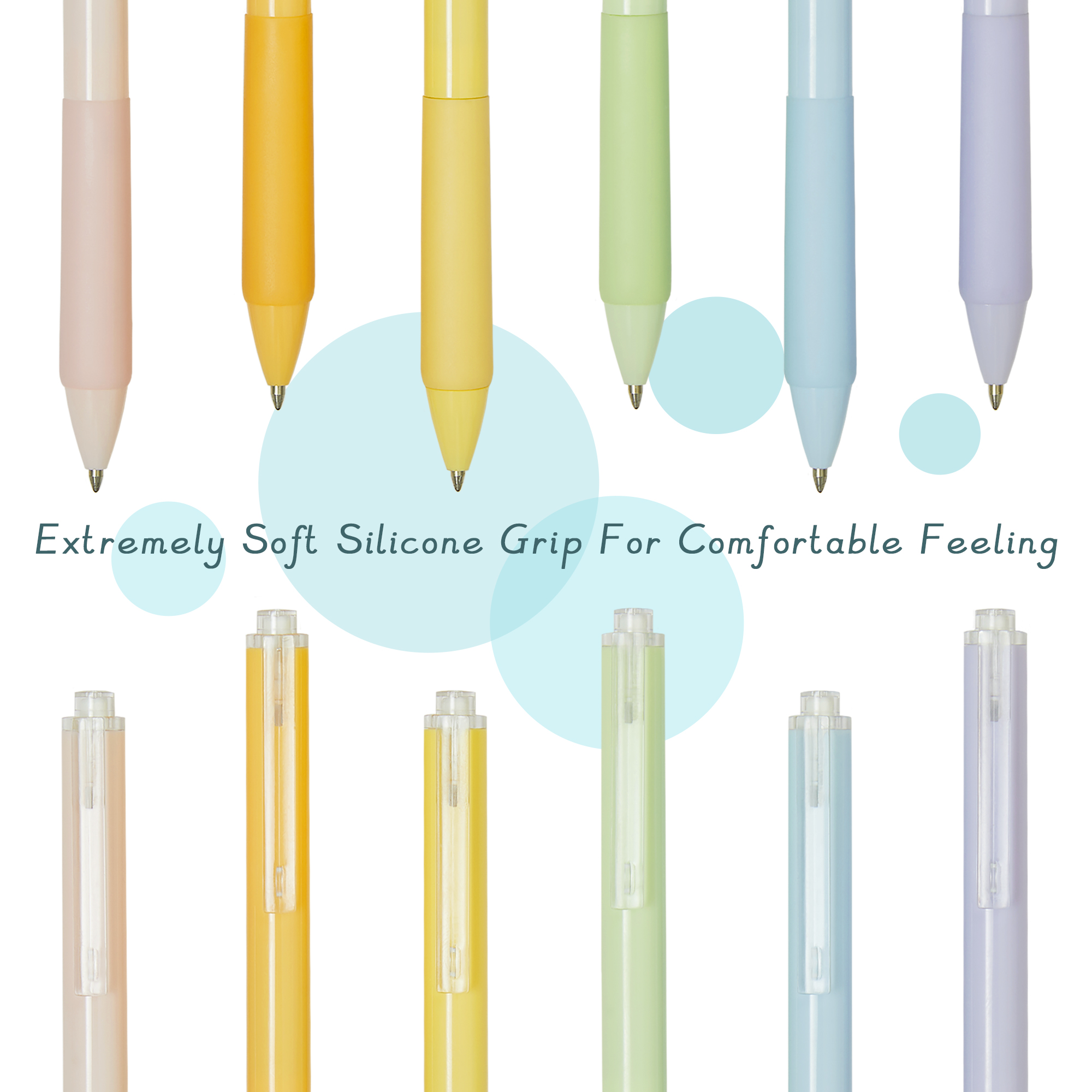 Ballpoint Pens Black Ball Point Office Pens 0.7mm Point Pen for Woman and Man (6-count)