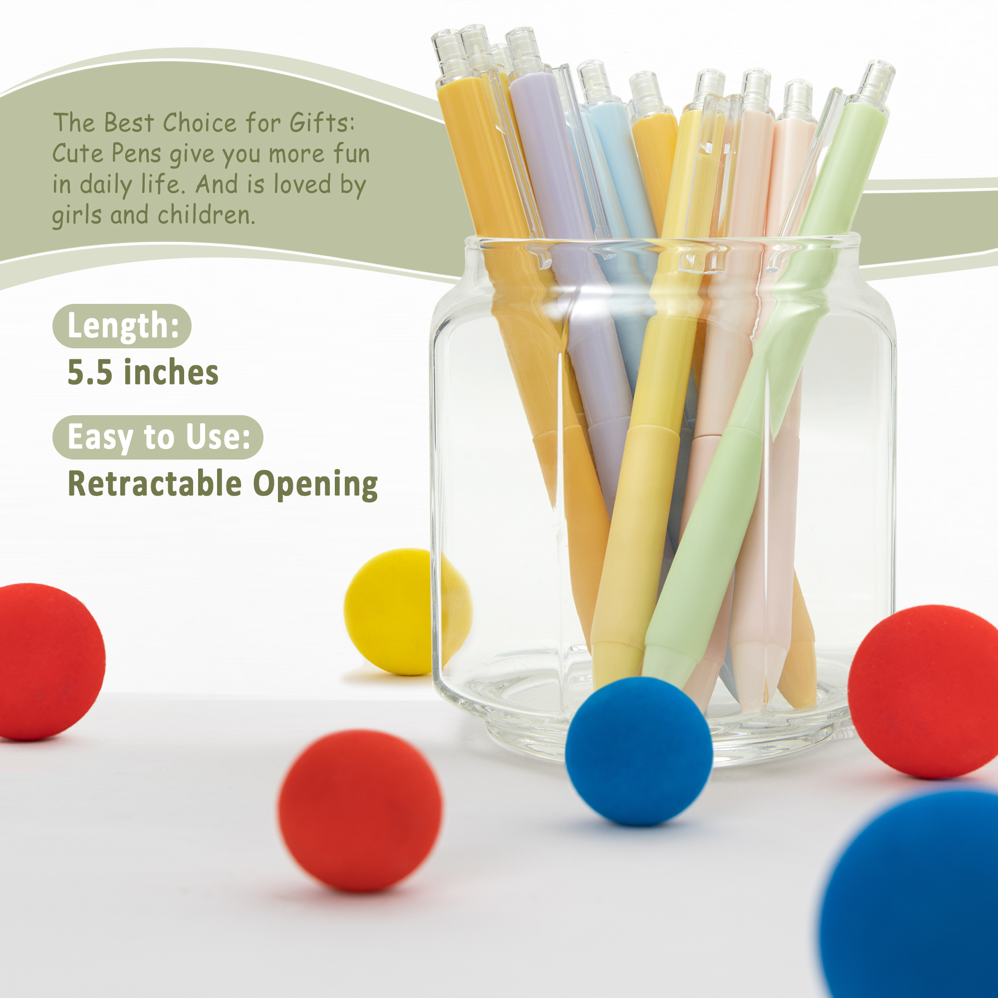 Ballpoint Pens Black Ball Point Office Pens 0.7mm Point Pen for Woman and Man (6-count)