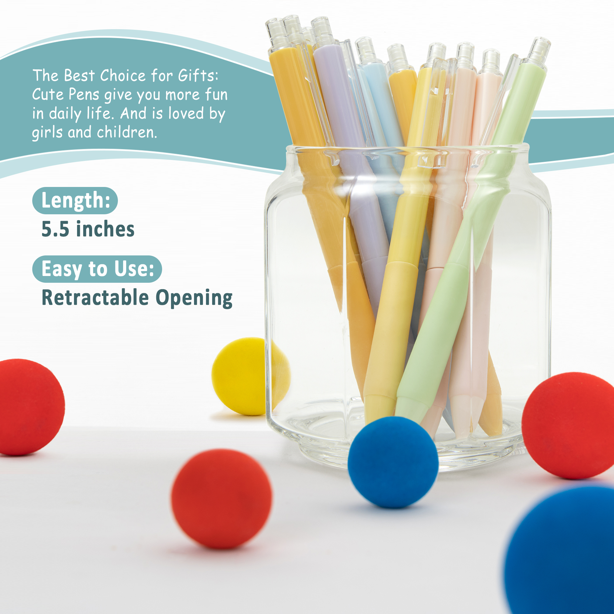 Ballpoint Pens Black Ball Point Office Pens 0.7mm Point Pen for Woman and Man (6-count)