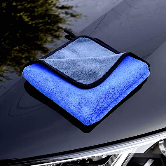 Microfiber Towels for Cars 3 Pieces 500 GSM polishing Cleaning Home, car and Motorbike - 12 x 12 Inches