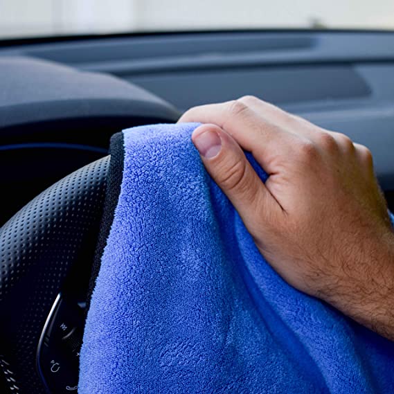 Microfiber Towels for Cars 3 Pieces 500 GSM polishing Cleaning Home, car and Motorbike - 12 x 12 Inches