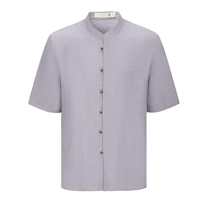 Mandarin Collar Shirt | Short Sleeve-Yishu