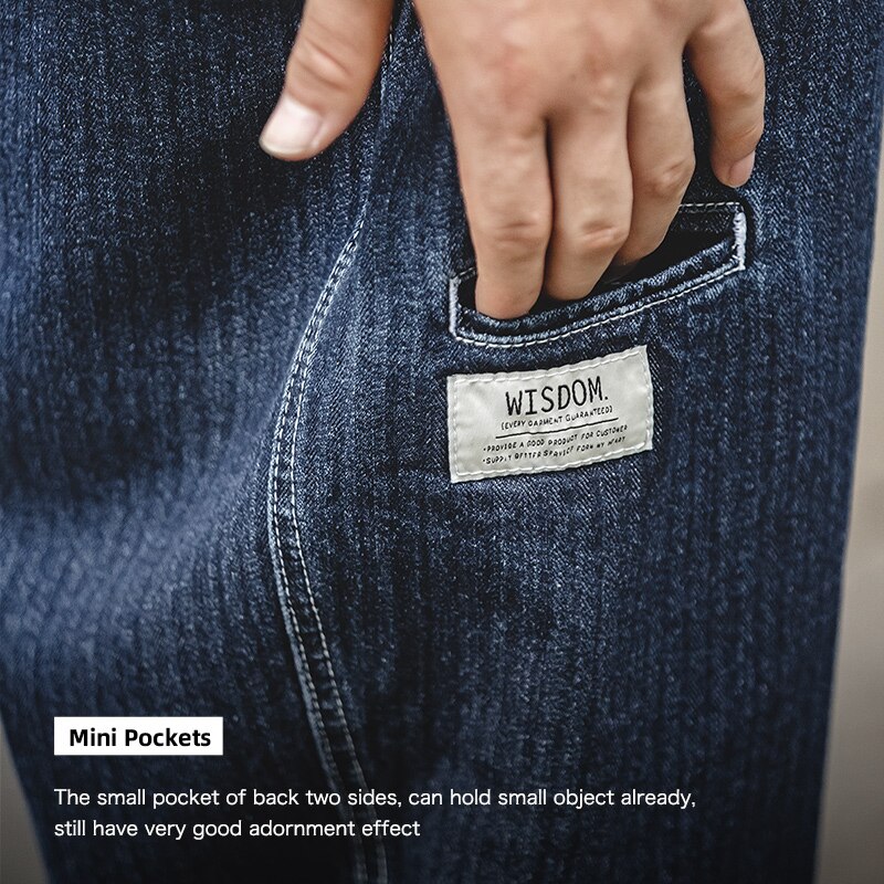 Maden Patchwork Harlan Jeans Japanese Vintage Denim Loose Wide Leg Mid Waist Streetwear Harajuku Trousers No Elastic Male Cargo