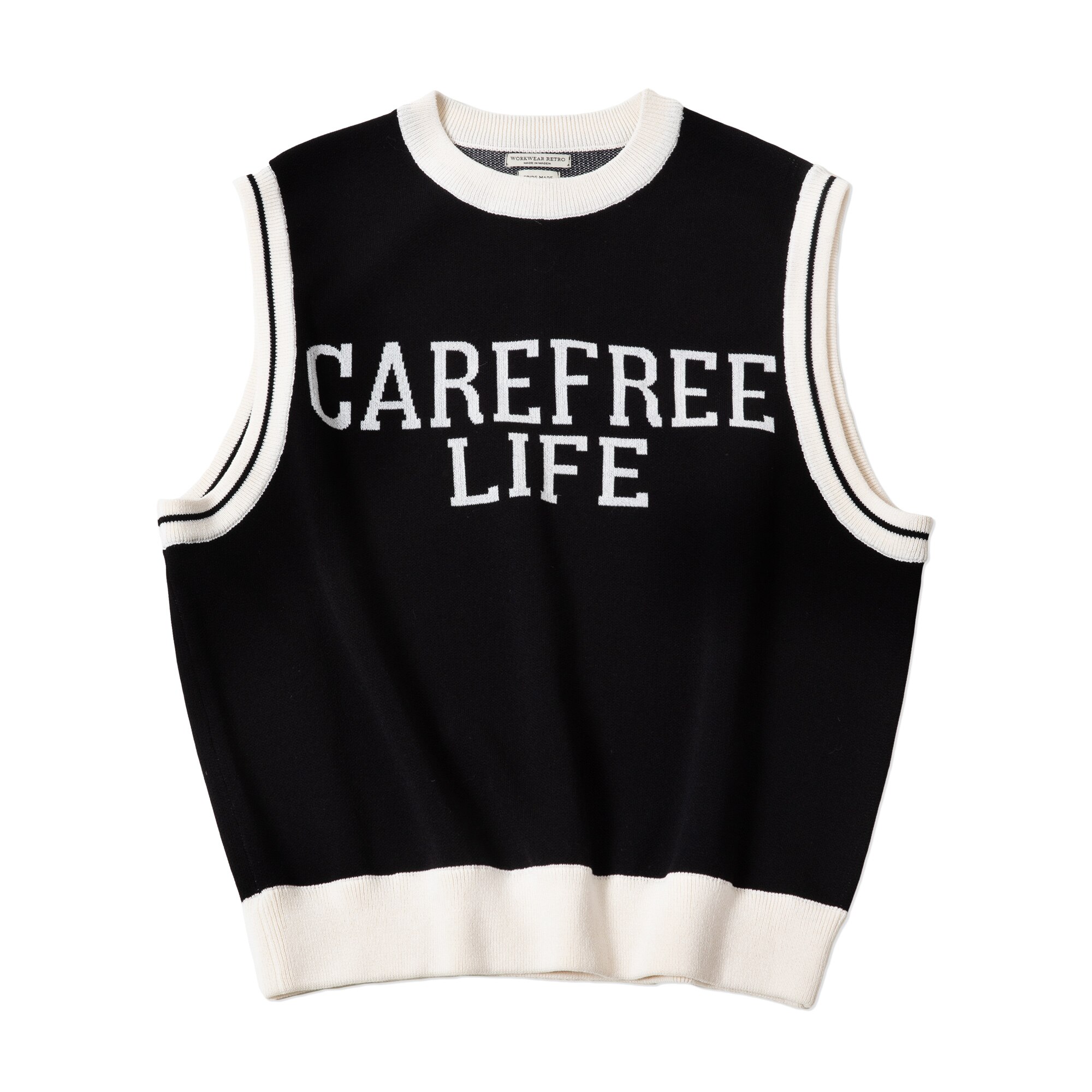 Maden Preppy Knitted Vest for Male Ivy Style Clothing Casual City Boy Letter Sweater Vest  Sleeveless Tops 2023 Spring New