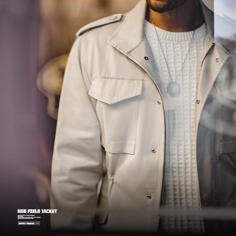 Maden Vintage Military M65 Jackets for Men Outdoor Windbreaker Tactical Coats Oversize Racing Hiking Jacket Male Brand Clothing