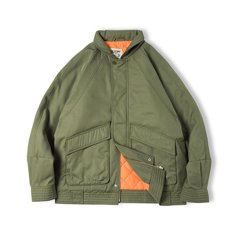 Maden Japanese Vintage Pilot Jackets Thickened Warm Cotton Pocket Coats Men's Autum Winter Coat Military Army Bomber Jacket