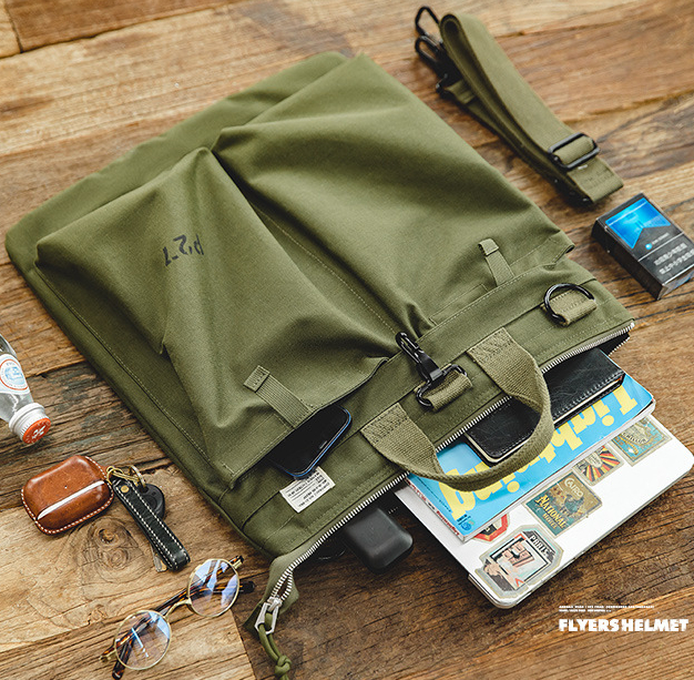 Maden Vintage Helmet Canvas Crossbody Shoulder Large Capacity Tablet Handbag