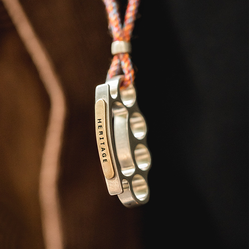 Maden Vintage White Copper Boxing Brass Knuckle Necklace Bracelet