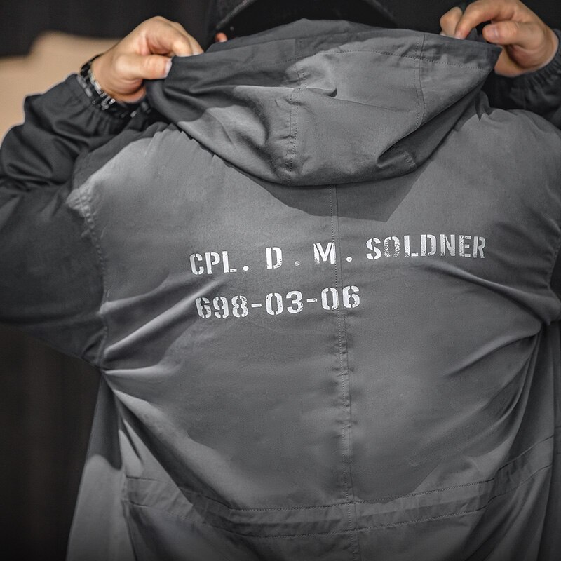 Maden Retro M51 Military Style Hooded Jackets Fashion Fishtail Trench Coat Autumn Man Long Coats Casual Outerwear Solid Jacket