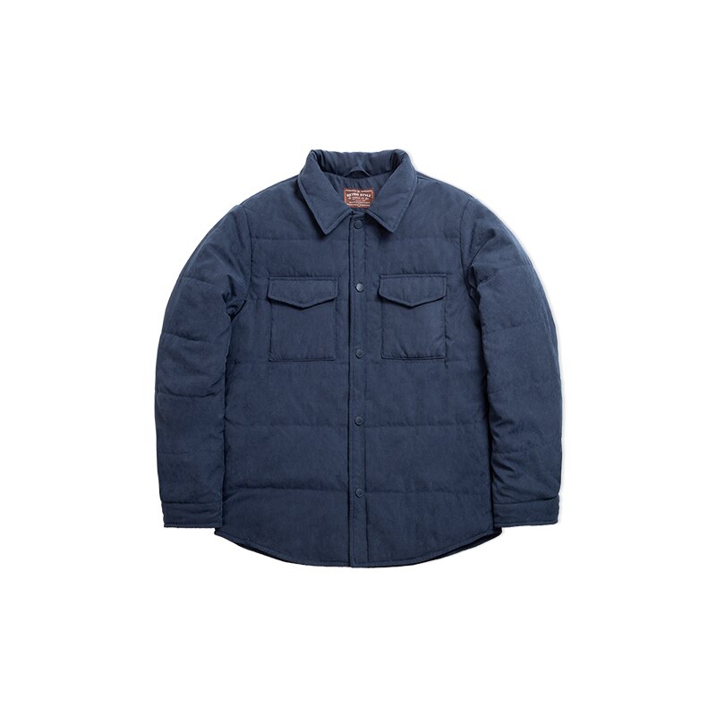 Maden Peach Skin Fabric Vintage Parka Men's Winter Coat Thick Short Slim Fit Padded Coats Soft Warm Casual Jackets 2022 New