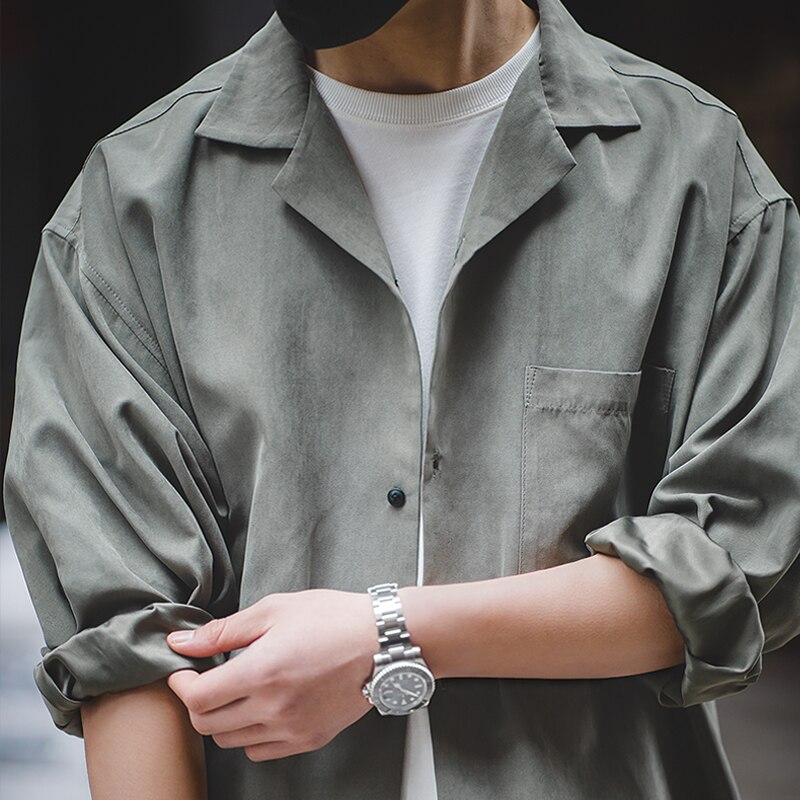 men's casual loose fit shirts