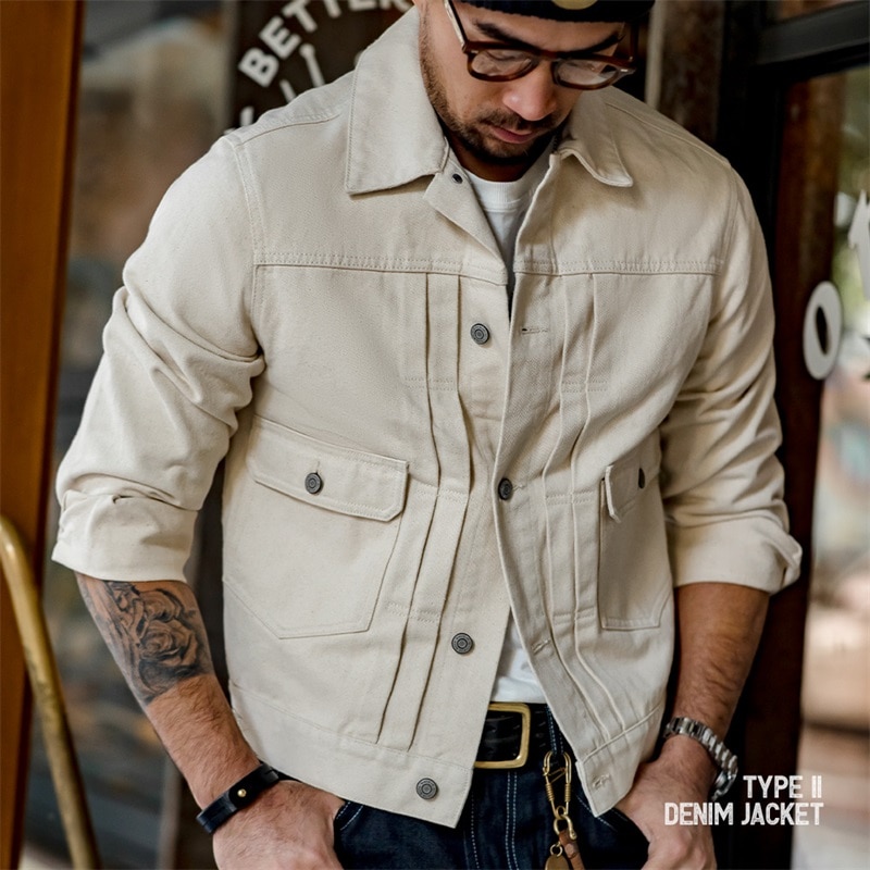 Khaki jean clearance jacket mens