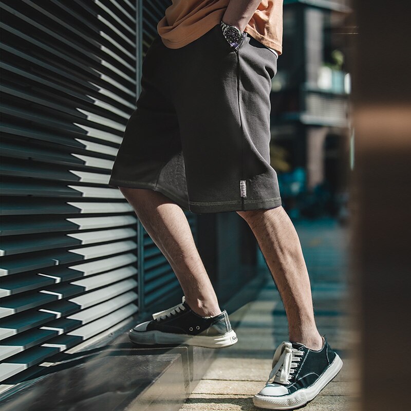 Maden 2022 New Summer Short Pants For Man American Retro Threaded Knit Shorts Straight Srawstring Athletic Sweatpants