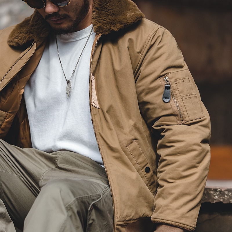 Mens warm 2024 bomber jackets