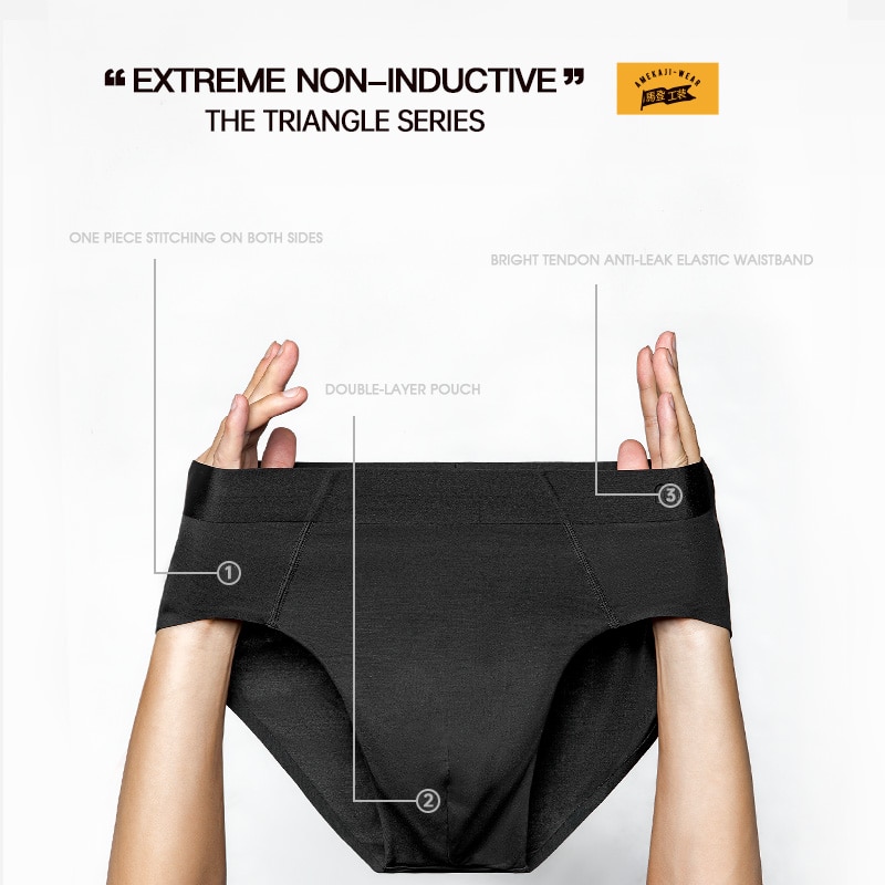 Maden Men's Briefs 60 Modal Non-marking Breathable Underpants Solid Mid-Rise Stretch Underwear Male Soft Sexy Panties Bikini