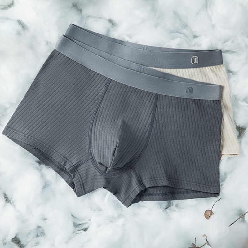 Maden Men's Underwear Seamless 3A Antibacterial Cotton Underpants Large Size Breathable Boxers Shorts Male Elastic  Panties