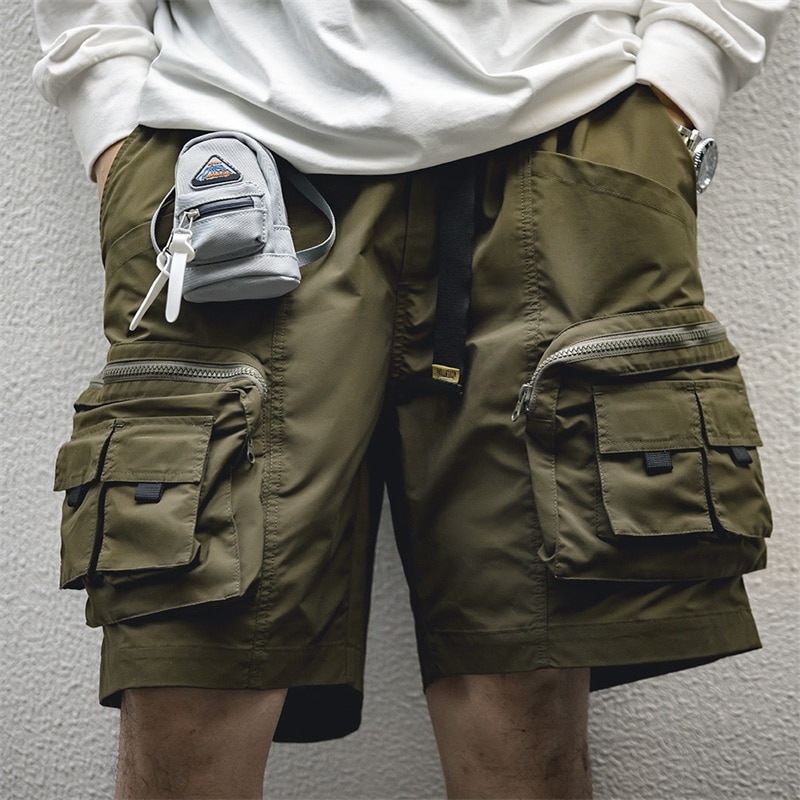 Maden Mountain Outdoor Men&#39;s Multi-pocket Cargo Shorts Casual Hiking Work Tactical Shorts 2023 Summer Loose Military Short Pants