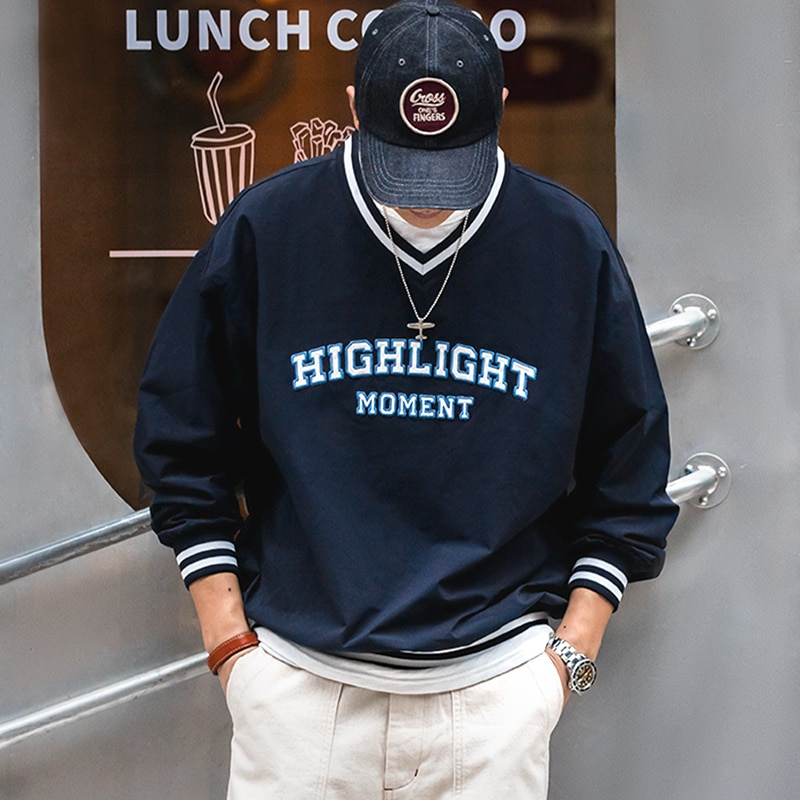 V neck sweatshirt vintage on sale