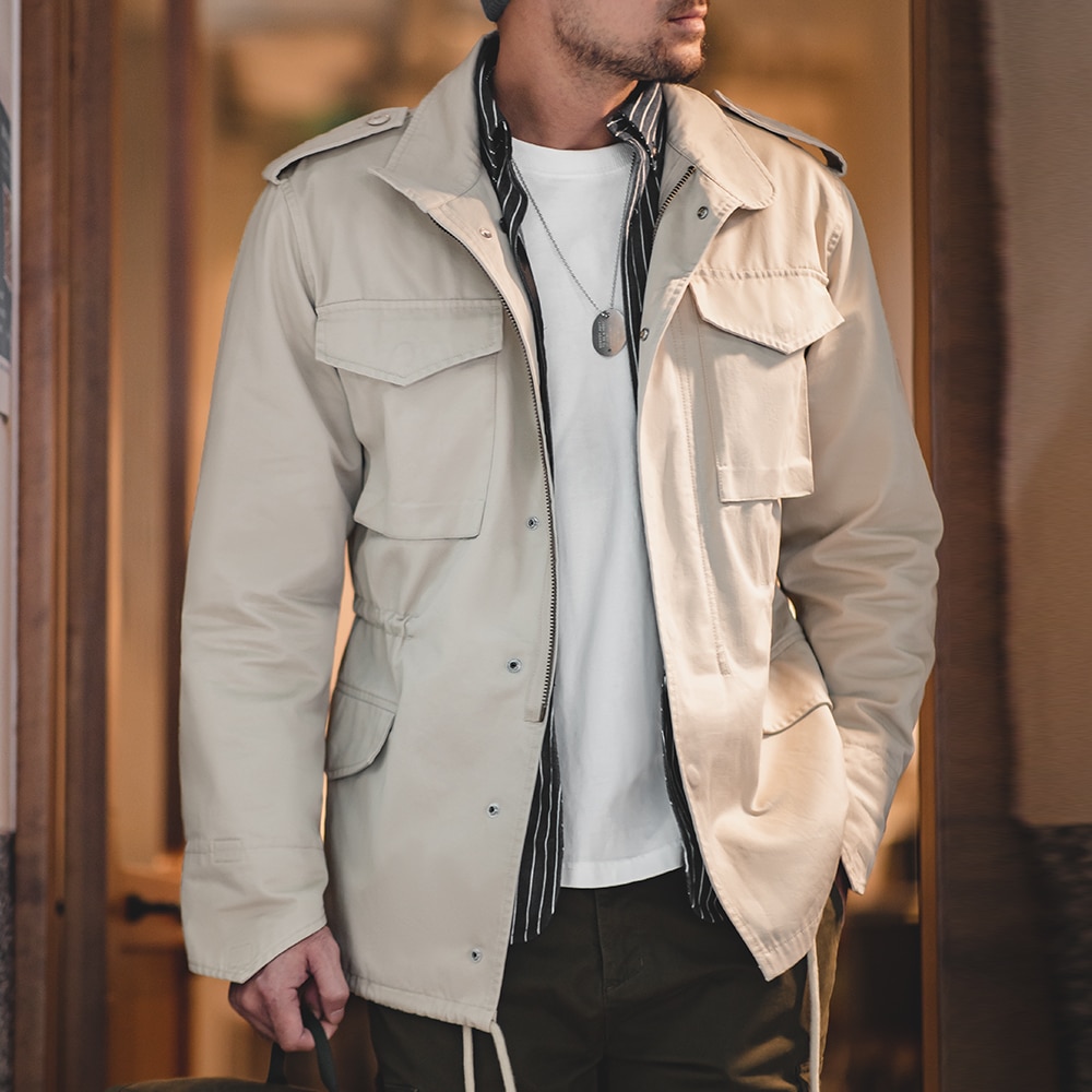 Maden Vintage Military M65 Jackets for Men Outdoor Windbreaker Tactical Coats Oversize Racing Hiking Jacket Male Brand Clothing