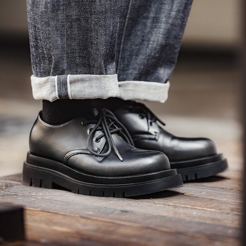 Black platform hotsell work shoes