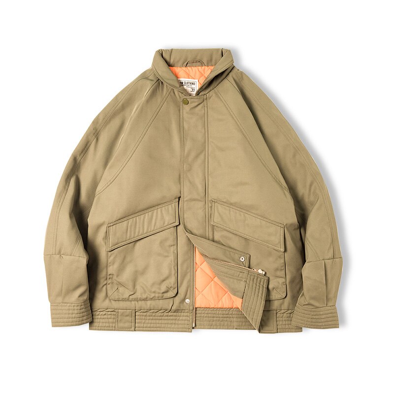 Maden Japanese Vintage Pilot Jackets Thickened Warm Cotton Pocket Coats Men's Autum Winter Coat Military Army Bomber Jacket
