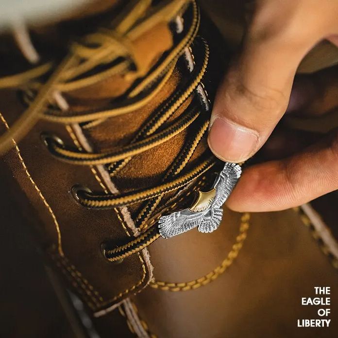 Maden 2022 Vintage Indian Flying Eagle Brass Shoelace Key Chain Pendant Bracelets Personalized Engraved Gold Necklace