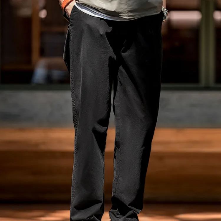 Maden Cotton Casual Pants Men American vintage Style Male Twill Slim Fit Stretch Pencil Trouser Autumn Amekaji Clothing Khaki