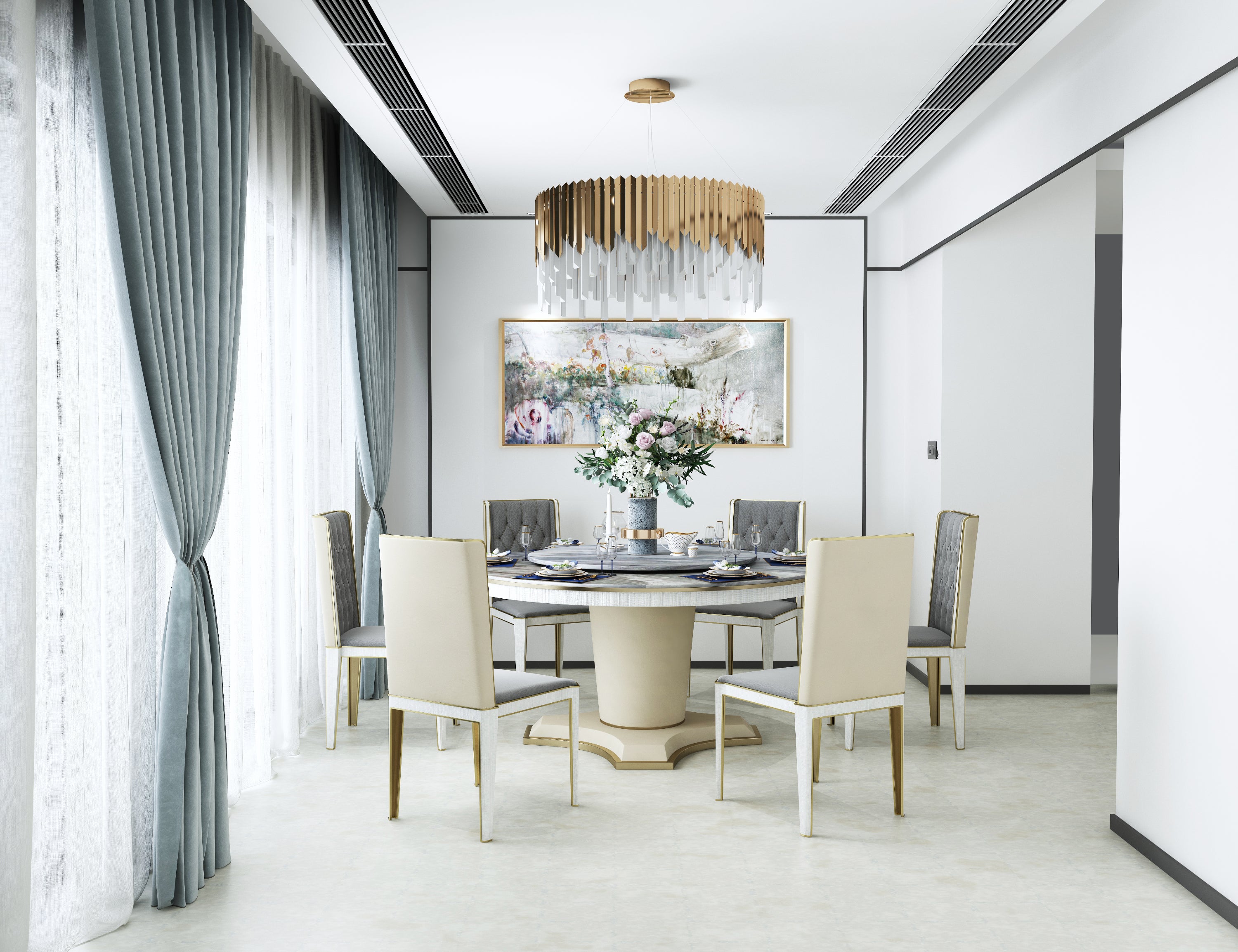 APTD-2021  Dining Table (including turntable)