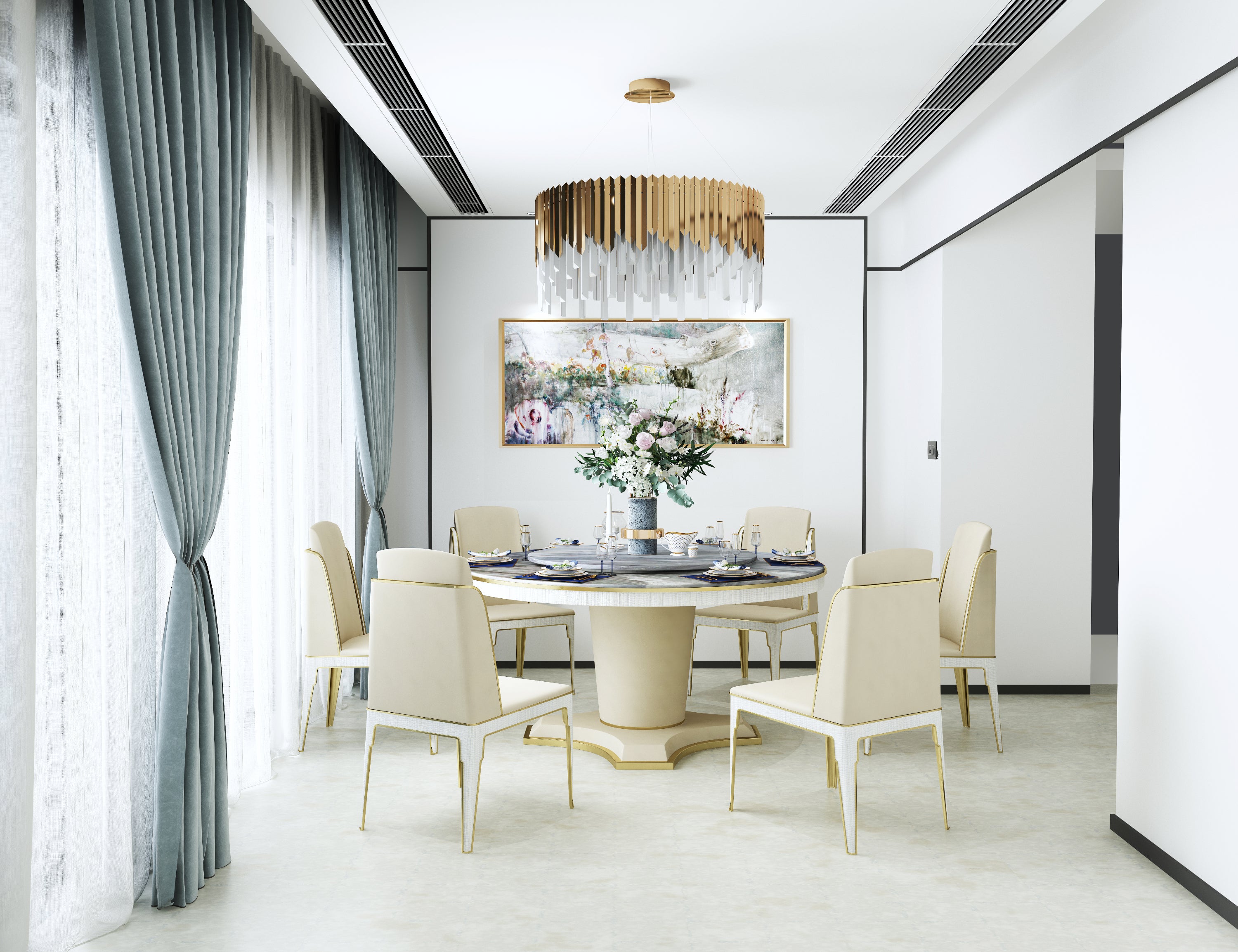 APTD-2021  Dining Table (including turntable)