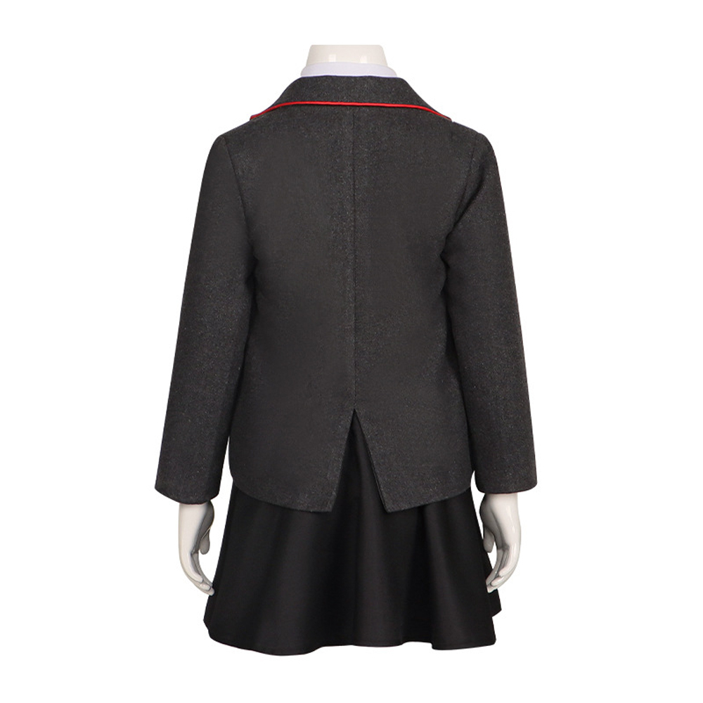 Kids Matilda Musical Cosplay Costume Outfit Girls School Uniform Suit Jacket Shirt Skirt Tie Party Stage Full Set