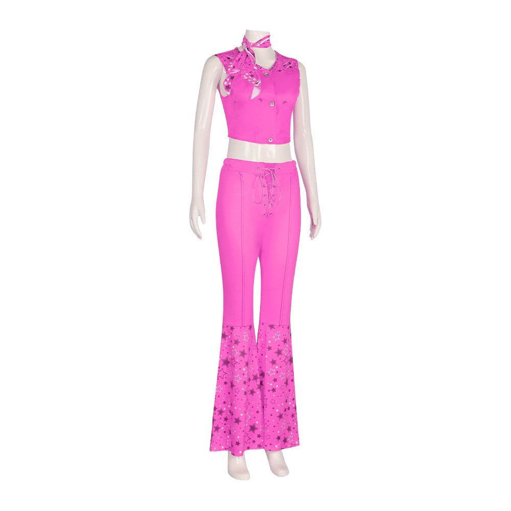 2023 Barbie Movie Margot Robbie Barbie Pink Western Cosplay Costume Outfits