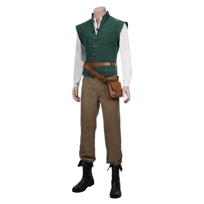 Men Tangled-Flynn Rider Vest Shirt Outfits Halloween Carnival Suit Cosplay Costume