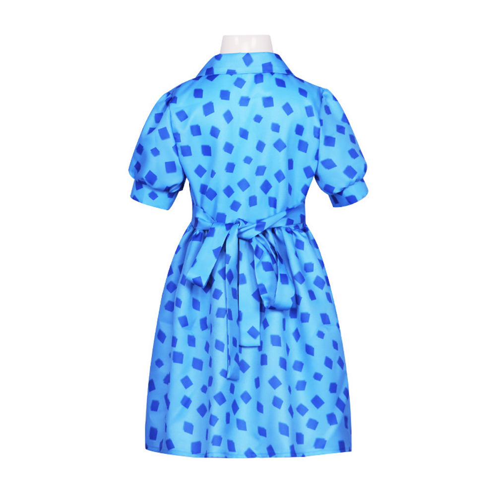 Kids Children Matilda the Musical Blue Cosplay Costume Dress Outfits