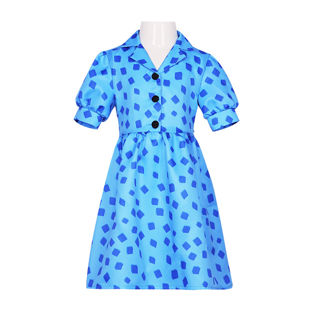 Kids Children Matilda the Musical Blue Cosplay Costume Dress Outfits